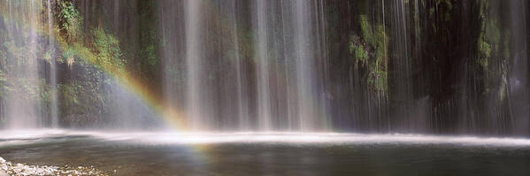 Photography Art Print featuring the photograph Rainbow Formed In Front Of Waterfall by Panoramic Images