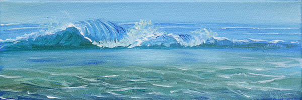 Wave Art Print featuring the painting Seascape Wave III by Trina Teele