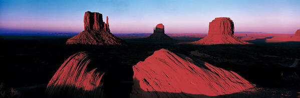 Photography Art Print featuring the photograph Sunset At Monument Valley Tribal Park by Panoramic Images