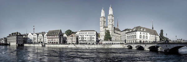 Water's Edge Art Print featuring the photograph Switzerland, Zurich, View Of by Westend61