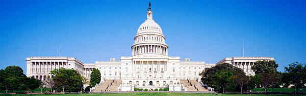 Photography Art Print featuring the photograph Us Capitol, Washington Dc, District Of by Panoramic Images