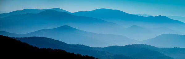 Asheville Art Print featuring the photograph Blue Ridges Panoramic by Joye Ardyn Durham