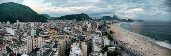 Panoramic Art Print featuring the photograph Copacabana Sunset by S Paul Sahm