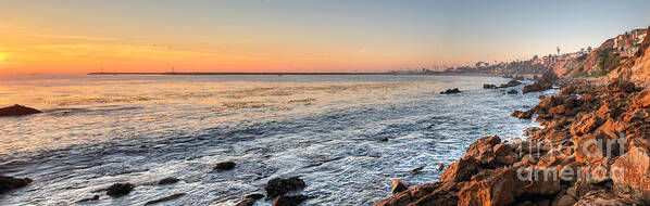 Corona Del Mar Art Print featuring the photograph Corona Del Mar Shoreline by Eddie Yerkish