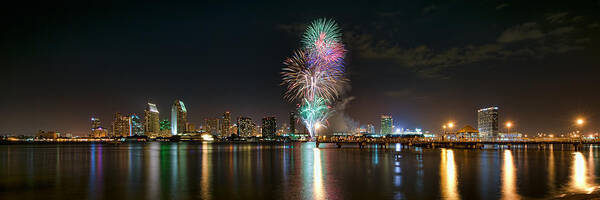 san Diego Art Print featuring the photograph San Diego Summer Pops Fireworks 2012 by Mark Whitt