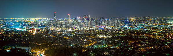 Mt Cootha Art Print featuring the photograph Stadium to Stadium by Mark Lucey
