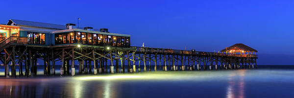 Cocoa Beach Art Print featuring the photograph Cocoa Beach Pier at Twilight #1 by Stefan Mazzola