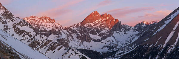14ers Art Print featuring the photograph Crestone Sunrise Panorama by Aaron Spong