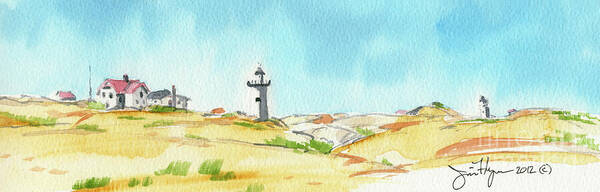 Cape Cod Art Print featuring the painting Cape Cod Lighthouse by James Flynn