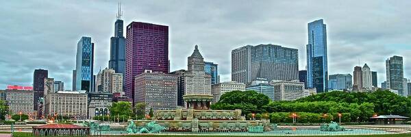 Chicago Art Print featuring the photograph Chi Town Pano by Frozen in Time Fine Art Photography