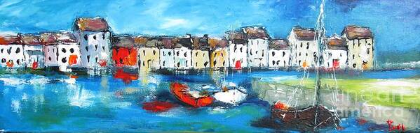 Galway Art Print featuring the painting Galway Panorama by Mary Cahalan Lee - aka PIXI