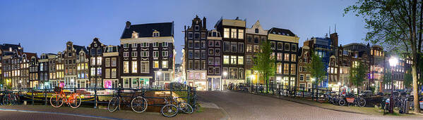 Photography Art Print featuring the photograph Houses Along The Singel by Panoramic Images