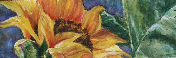 Sunflower Art Print featuring the painting Joy for Today 2 by Cheryl Wallace