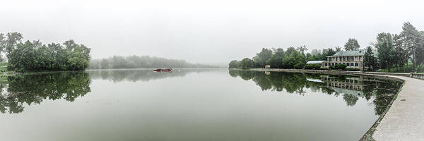 Frederick Law Olmsted Art Print featuring the photograph Misty Hoyt Lake Morning by Chris Bordeleau