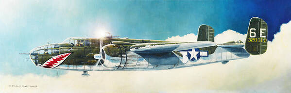 Aviation Art Print featuring the painting Mitchell by Douglas Castleman