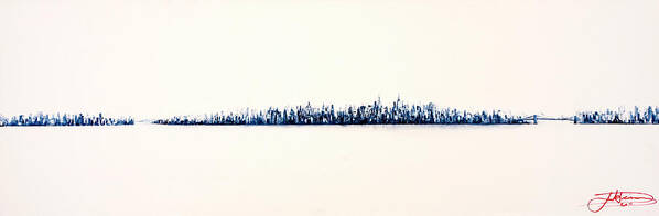 Prints Art Print featuring the painting Skyline New York City by Jack Diamond