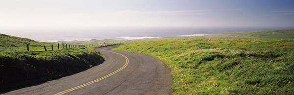 Photography Art Print featuring the photograph Road Along The Coast, Point Reyes by Panoramic Images