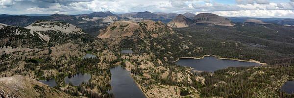 Utah Art Print featuring the photograph Three Lakes Divide Panoramic by Brett Pelletier