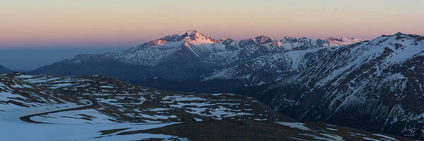 Trail Art Print featuring the photograph Trail Ridge Road Sunset Panorama by Aaron Spong
