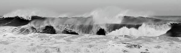 Jersey Shore Art Print featuring the photograph Two Waves Are Better Than One - Jersey Shore by Angie Tirado