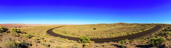 Arizona Art Print featuring the photograph Winding Desert Highway by Raul Rodriguez