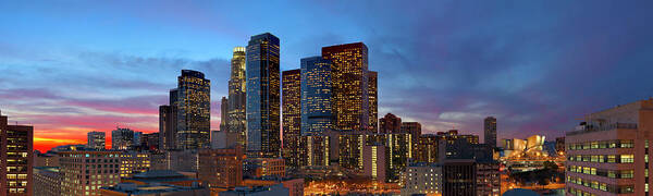 Scenics Art Print featuring the photograph Panoramic View Of Downtown Los Angeles #2 by Chrisp0