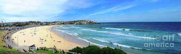 Panorama Art Print featuring the photograph Bondi Beach Panorama by Kaye Menner by Kaye Menner