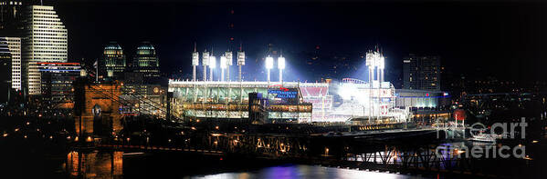 Great American Ball Park Art Print featuring the photograph Houston V Reds by Jerry Driendl