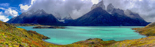 Home Art Print featuring the photograph Patagonia Glacial Lake by Richard Gehlbach