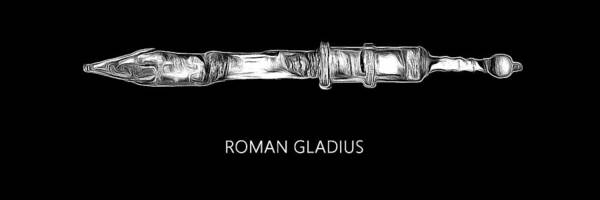 Roman Art Print featuring the digital art Roman Gladius by Robert Bissett