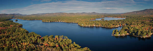  Art Print featuring the photograph Broad Bay Panorama - Ossipee Lake, NH by John Rowe