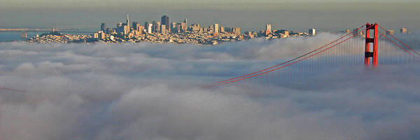 Golden Gate Bridge Art Print featuring the photograph Golden City by Christopher McKenzie