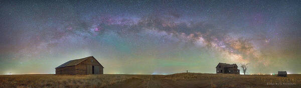 Milky Way Pano Art Print featuring the photograph Smith House Pano by Darren White