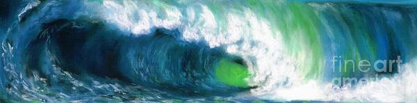 Waves Art Print featuring the painting The Wave #1 by Frances Marino