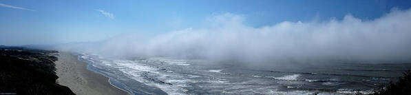 Panoramic Art Print featuring the photograph Fog Advances on the Oregon Coast by Mick Anderson