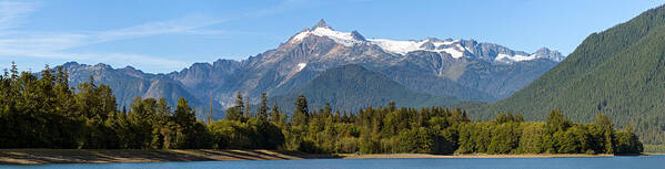 Baker Lake Art Print featuring the photograph Mount Shuksan Panorama by Michael Russell