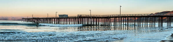 Photography Art Print featuring the photograph Pismo Beach Pier At Sunrise, San Luis by Panoramic Images