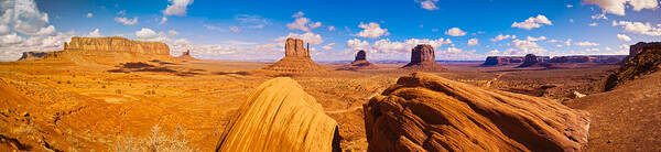 Photography Art Print featuring the photograph Rock Formations At Monument Valley by Panoramic Images