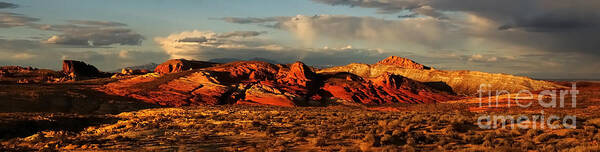 Valley Of Fire Art Print featuring the photograph Evening Glow at the Valley of Fire by Vivian Christopher