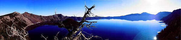 Crater Lake Art Print featuring the digital art Crater Lake by Kenneth Armand Johnson