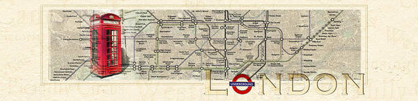 London Art Print featuring the photograph London Underground by Sharon Popek