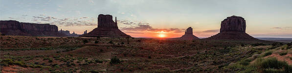 American Landscape Art Print featuring the photograph Monument Valley Sunrise by John McGraw