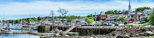 Old Camden Harbor View Art Print featuring the digital art Old Camden Harbor View by Daniel Hebard