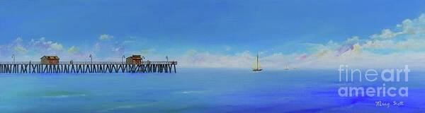 San Clemente Art Print featuring the painting Sailing By San Clemente by Mary Scott