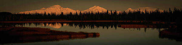 Wrangellst. Elias National Park And Preserve Art Print featuring the photograph Wrangell Mountains at Sunset by Benjamin Dahl