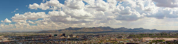 Tranquility Art Print featuring the photograph El Paso Dowtown Panoramic by Photography By Steven R. Green