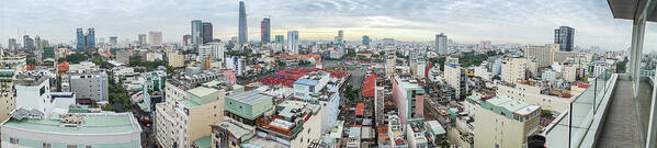 Ho Chi Minh City Art Print featuring the photograph Panorama Of Ho Chi Minh City by By Thomas Gasienica
