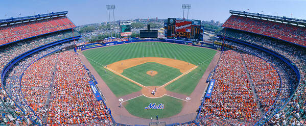 Photography Art Print featuring the photograph Shea Stadium, Ny Mets V. Sf Giants, New #1 by Panoramic Images