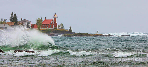 Eagle Harbor Lighthouse Art Print featuring the photograph Eagle Harbor Lighthouse by Jack Schultz