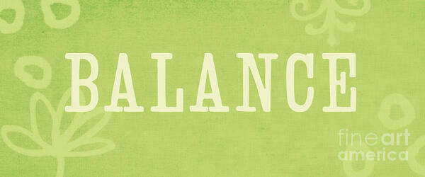 Balance Art Print featuring the painting Balance by Linda Woods